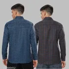 Polycotton Checked Shirts for Men, Multicolor 