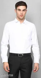 Cotton Blend Solid Full Sleeves Shirt for Men 