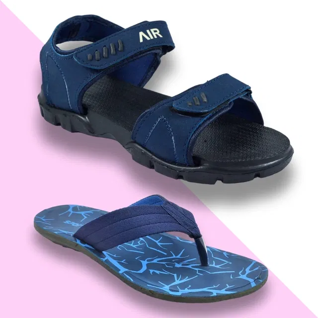 Slipper with Sandals for Men (Multicolor, 10) (Pack of 2)