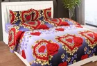 Polycotton 88x88 Inch Bedsheet with 2 Pillow Cover 