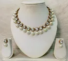All White Beautiful Kundan Necklace Set for Women, White