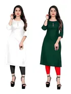 Crepe Solid Kurtis for Women 
