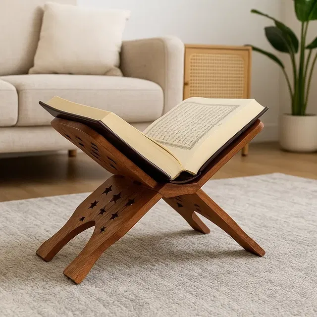 Wooden Rehal Stand Book Holder (Large, 13x7 inch)