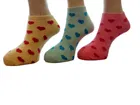 Cotton Printed Socks for Women (Multicolor, Pack of 3)