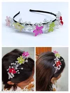 Plastic Hair Band for Girls (Multicolor)