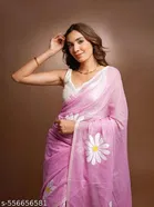 Lien Printed Saree for Women, Pink 