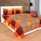 Polycotton Printed Double Bedsheet with Two Pillow Covers 