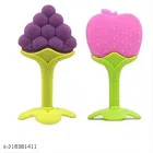 Silicone Teether for Baby, Multicolor, Pack of 2