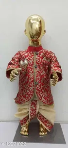 Cotton Full Sleeves Sherwani with Dhoti Pant Set for Boys 