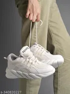 Solid Synthetic Sneakers for Women 