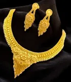 Alloy Choker Necklace with Earrings for Women 