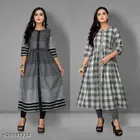 Cotton Checked Kurti for Women 