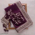 Georgette Saree for Women, Wine 