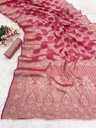 Organza Zari Woven Saree for Women 