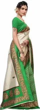 Svb Saree Mysore Silk Kalamkari Saree 