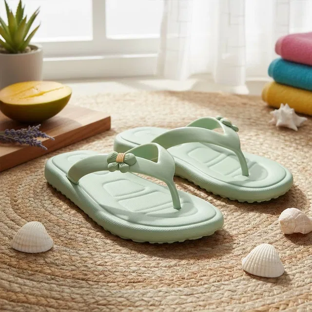Aqualite Slippers for Women (Green, 5 UK/India)