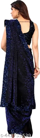 Lycra Sequence Saree for Women 
