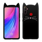 Silicone Mobile Back Cover for Realme RMX2027 / Realme_C3 (Black)