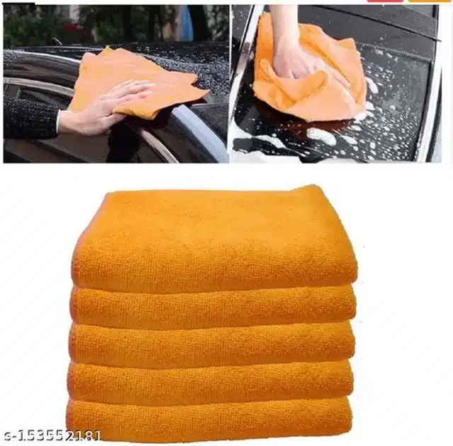 Microfiber Bath Towel (Multicolor, 40x40 cm) (Pack of 5)