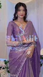 Jimmy Choo Solid Saree For Women, Purple