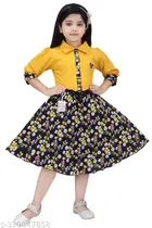 Cotton Blend Frock for Girls 