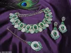 [Green] Enchanting Partywear Necklace Set for Women 
