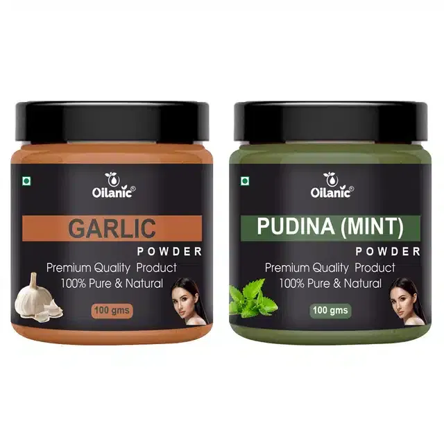 Natural Garlic & Pudina Powder for Skin & Hair (Pack of 2, 100 g)