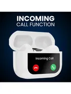 TecSox ALPHA Bluetooth Earbuds with Smartwatch on Display -White