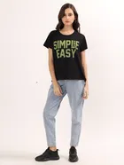 Round Neck Printed T-Shirt for Women 