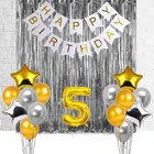 5th Happy Birthday Balloon Decoration,White,Set Of 1