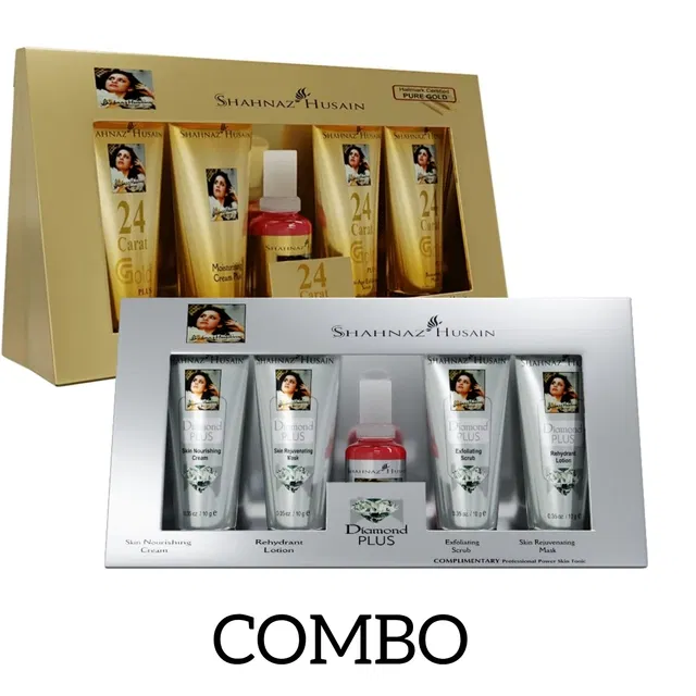 Shahnaz Husain 24 Carat Gold with Diamond Facial Kit (Set of 2)