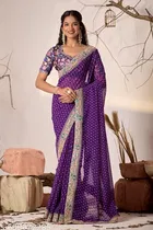 Bandhani Printed Saree for Women 