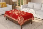 Furnishing Hut Floral Self Design Cotton 4 Seater Center Red Table Cover 36x54in