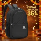 Polyester Backpack for Men & Women, Black