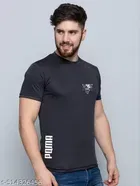 Comfortable Active Wear Polycotton T-Shirt for Men ,Black 
