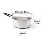 POOJA Aluminum Sauce Pan with Induction Plate 