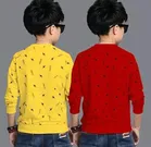 Cotton Blend Round Neck T-Shirts for Boys 