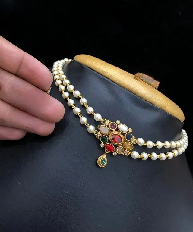 Party Wear Jewellery Set for Women (Brown, Free Size)