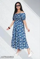 Pleated Printed One Piece Dress 