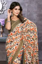 Georgette Printed Saree for Women 