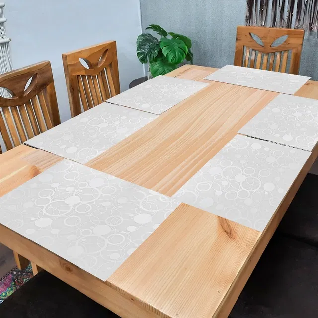 PVC Printed Dining Table Placemats (Multicolor, 30x45 cm) (Pack of 6)