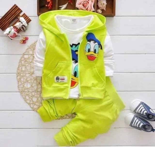 Hosiery Clothing Set for Kids (Green, 9-12 Months)