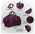 Polyester Solid Duffel Bag with Wheels 