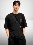 Cotton Round Neck Printed Oversized T-Shirt for Men 