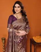 Banarasi Silk Zari Woven Saree for Women 
