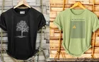 Polyester Round Neck T-Shirt for Men (Multicolor, M) (Pack of 2)