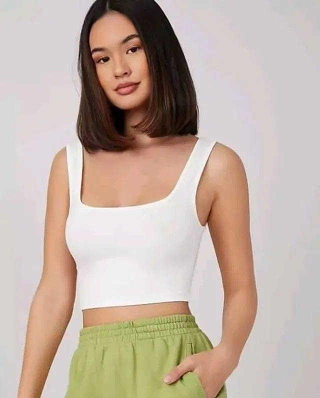 Cotton Top for Women (White, XL)