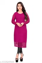 Net Kurti for Women,  Pink  