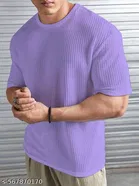 Cotton Blend T-shirt for Men, Purple 