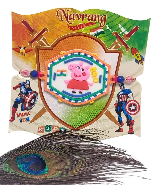 Synthetic Rakhi for Raksha Bandhan (Multicolor, Pack of 1)